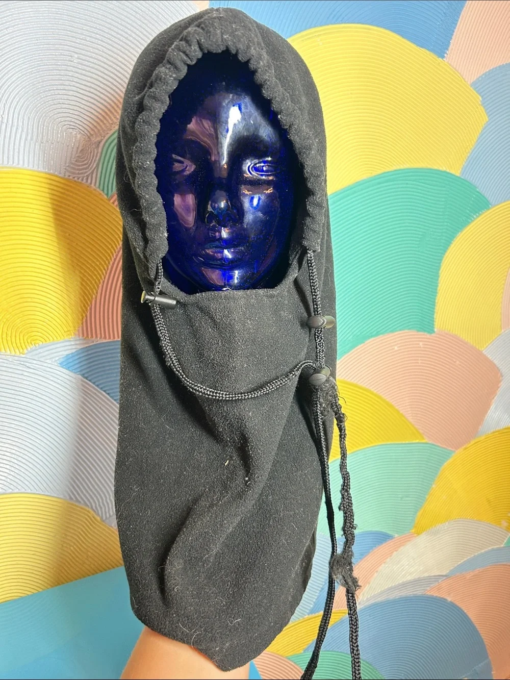 Crown Black Fleece Hooded Neck Gaiter